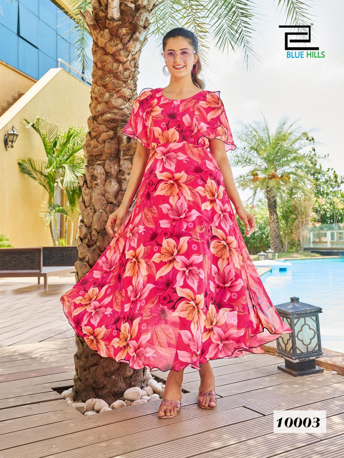 Bigg Bull By Blue Hills Georgette Digital Printed Party Wear Kurtis